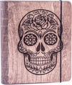 Enjoy The Wood Sugar Skull Travel Diary Wooden Notebook A5 (milky white paper)