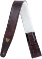 Ernie Ball Adjustable Italian Leather Strap 4138 (w/ fur, chestnut)