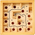 Fridolin IQ Test Wooden Labyrinth Mini Game (9cm)