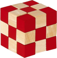 Fridolin IQ Test Wooden Snake Cube (natural / red)