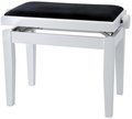 Pianobank (white satin/black seat)