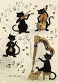 Kiub A5 Liniertes Softcover Notizbuch Chats Musique Instruments
