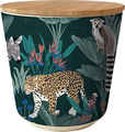Runde Box Aus Bambus Mit Deckel Leopard (10,5 cm)