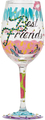 Hand-Painted Wine Glass "Best Friends Always" (22.5cm)