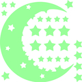 Ambiance Sticker Glow-in-the-Dark Crescent Moon and Stars (41 stickers)