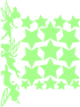 Ambiance Sticker Glow-in-the-Dark Fairies and Stars (23 pieces)