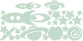 Ambiance Sticker Glow-in-the-Dark Rockets, Stars & Planets (25 stickers)