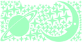 Ambiance Sticker Glow-in-the-Dark Saturn, Moon and Stars
