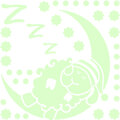 Ambiance Sticker Glow-in-the-Dark Sleepy Sheep on the Moon