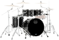 Saturn Fusion 4pcs. Drumset / 504X (satin black)