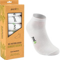 Pandoo Bamboo Sneaker Socks | 35-38 White (6 pairs)