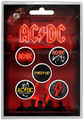 AC/DC Button Badge Pack: PWR-UP (6 plastic buttons)