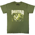 Pantera Unisex T-Shirt: Green Logo - Back Print (size L)