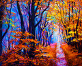 Tsvetnoy Autumn Forest Path (40x50 cm) Painting-by-Numbers