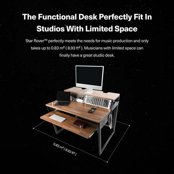 Le bureau fonctionnel, parfaitement adapté aux studios avec un espace limité