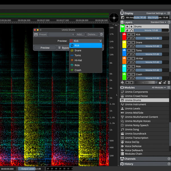 Improved Unmix Drums Module